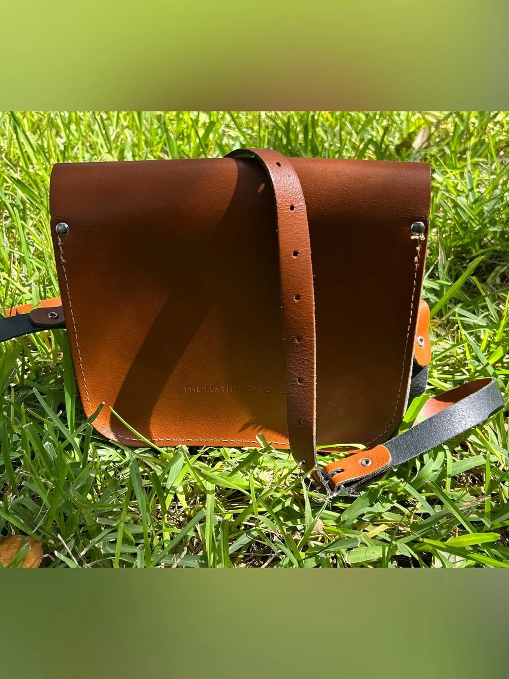 The Leather Satchel Co Classic Brown Satchel Crossbody Bag